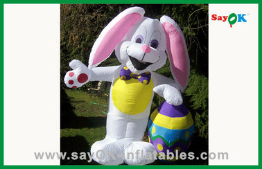 Lapin gonflable en plein air Noël adorable lapin gonflable pour la publicité 210D tissu Oxford