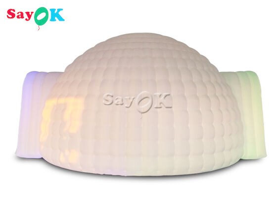 Tente gonflable blanche de dôme d'igloo de tente du tissu gonflable LED d'Oxford pour l'événement de partie