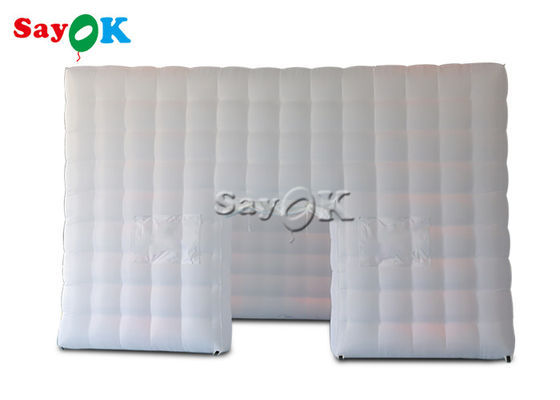 Tente cube gonflable 6,5 m Tente pneumatique de 21 pieds Marquise carrée avec lampes à LED