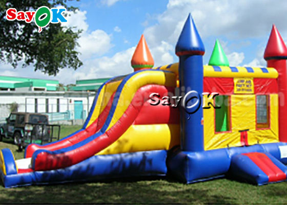 air de PVC de 6*4m sautant rebondissant des châteaux avec le videur gonflable commercial de glissière pour l'enfant