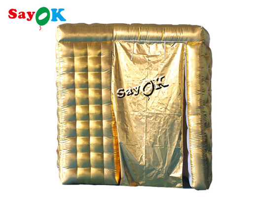 Contexte gonflable de cabine de photo de partie des décorations 2.4m 8ft d'or d'arc gonflable de couleur avec le ventilateur intérieur