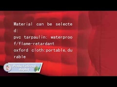 6.5m 21ft Événement de fête Tente gonflable à dôme carré avec lumières LED