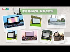 Écran de film gonflable à projection frontale étanche à l'air avec pompe 3x1.75mH