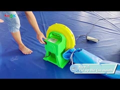 Glissière gonflable à thème dinosaure 9.3x2x3.5mH Impression de logo