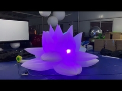 Décoration de fête 3m Modèle gonflable de fleurs de lotus avec LED