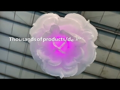 Fleur d'éclairage LED gonflable de 10 pieds personnalisée pour le mariage de Noël