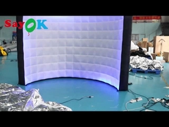 Vente à chaud Portable courbe gonflable Photo Booth fond de mur pour l'exposition