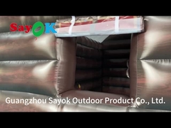 Des lumières géantes maison de Noël gonflable maison de père Noël gonflable à vendre