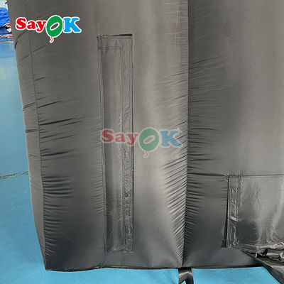 10x6x5.4mH Tente de scène gonflable à dôme noir pour événement de fête