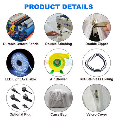 Tente gonflable avec souffleur d'air