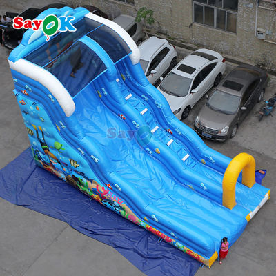 Commercial Glissière gonflable à eau Jeux d'extérieur Grand Glissière gonflable avec Glissière à eau amovible Pour les enfants