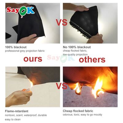 Sayok Rétracteur de flamme 100% éteint Portable planétarium gonflable dôme pour les écoles