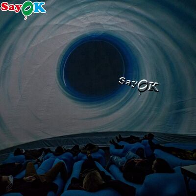 Tente à dôme de projection noire Tente de cinéma gonflable Planétarium mobile pour l'école