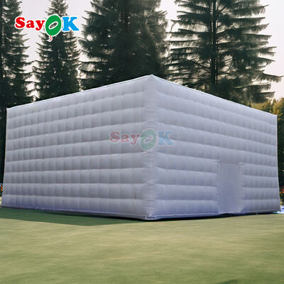 Sayok personnalisé pour 100 personnes Cube de tissu blanc d'Oxford Événement Tentes à LED Tente gonflable de fête à vendre