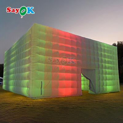 Sayok 100 personnes Capacité d'explosion Fête Event Club Tentes Tentes gonflables avec des lumières LED colorées