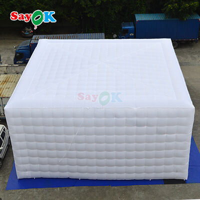 Sayok Portable Oxford Tissu 10m Grand éclairé gonflable Air Party Tente à cube pour la location d'événements de camping en plein air