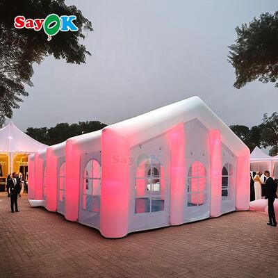 Sayok Grande Tente Publicitaire Extérieure pour Mariage, Club, Fêtes, Événements pour 200 Personnes avec LED