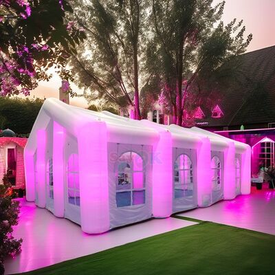 Sayok Grande Tente Publicitaire Extérieure pour Mariage, Club, Fêtes, Événements pour 200 Personnes avec LED