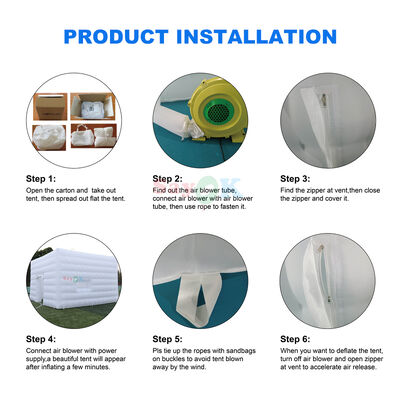 Sayok personnalisé Grands événements extérieurs modernes Tentes de mariage Tentes LED gonflables pour 100 personnes