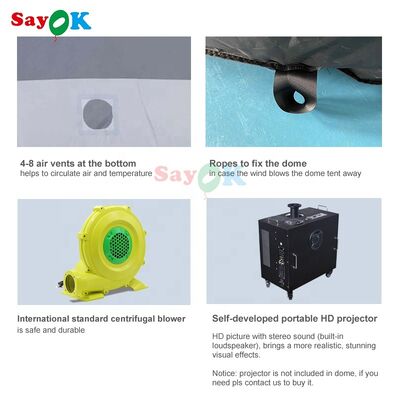 École d'astronomie Sayok Tente de projection gonflable à dôme Tente de projection gonflable à planétarium Tente de planétarium