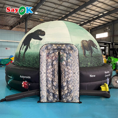 Dôme de planétarium gonflable portable de 5 m de diamètre avec tissu 100% occultant et ignifuge pour l'éducation scolaire