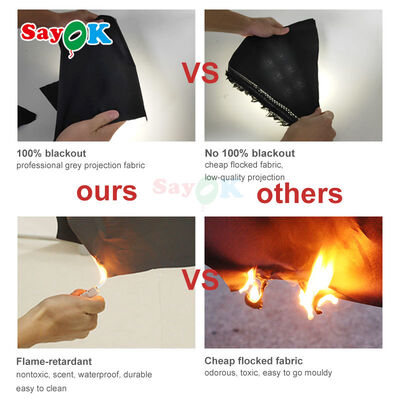 Taille personnalisable 100% éteint le feu Rétractable planétarium gonflable dôme pour les écoles et les événements