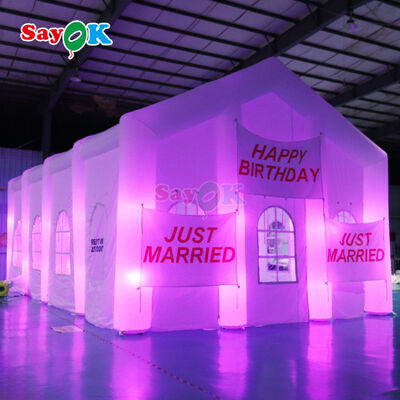 Tente d'air gonflable à LED portable avec tissu oxford étanche et résistant aux UV pour les événements en plein air