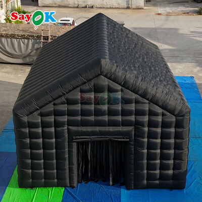 Tente de boîte de nuit gonflable portable avec tissu Oxford imperméable, éclairage LED personnalisable et installation rapide pour les événements en extérieur