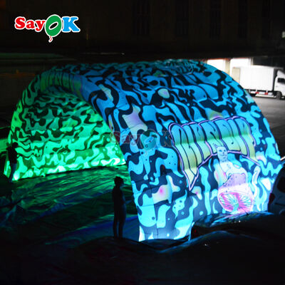 Couverture de scène gonflable étanche et portable avec impression personnalisée et LED