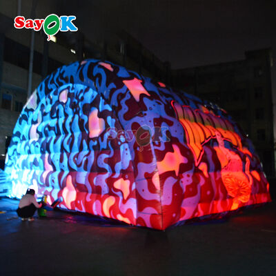 Couverture de scène gonflable étanche et portable avec impression personnalisée et LED