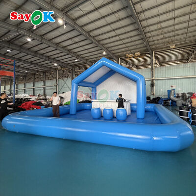 Durable 0.6mm PVC Tarpaulin Inflatable Water Bar with Custom Logo Printing and Portable Easy Setup for Pool Parties