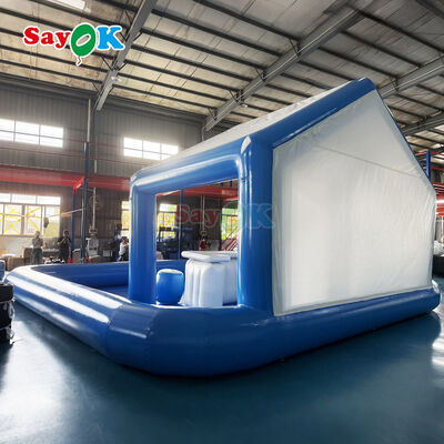 Durable 0.6mm PVC Tarpaulin Inflatable Water Bar with Custom Logo Printing and Portable Easy Setup for Pool Parties