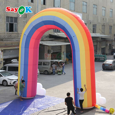 Waterproof Outdoor Inflatable Rainbow Arch with Logo Printed