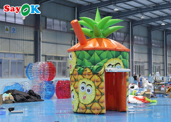 Tente gonflable pour pelouse PVC kiosque d'ananas Tente gonflable portable avec souffleur d'entreprise