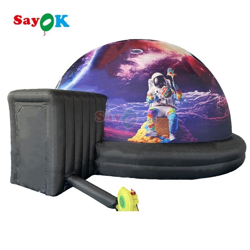 Sayok Planétarium gonflable Dôme avec entrée fauteuil roulant Tente de projection mobile pour l'extérieur de l'école