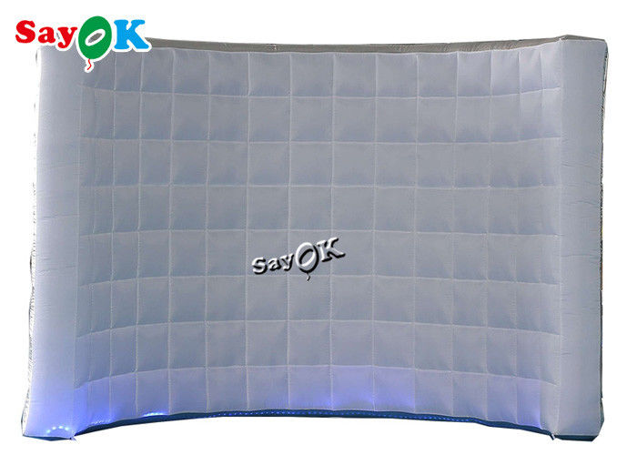 L'argent professionnel de studio de photo a mené le mur gonflable 3x1.5x2.3mH de cabine de photo de contexte léger pour la noce