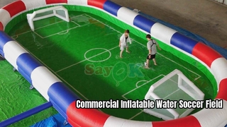 Arène de sports gonflable de qualité commerciale de terrain de football aquatique